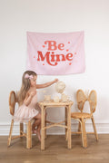 Fabric Tapestry Banner, Be Mine, Kids Wall Art Room Decor, Children's Wall Art