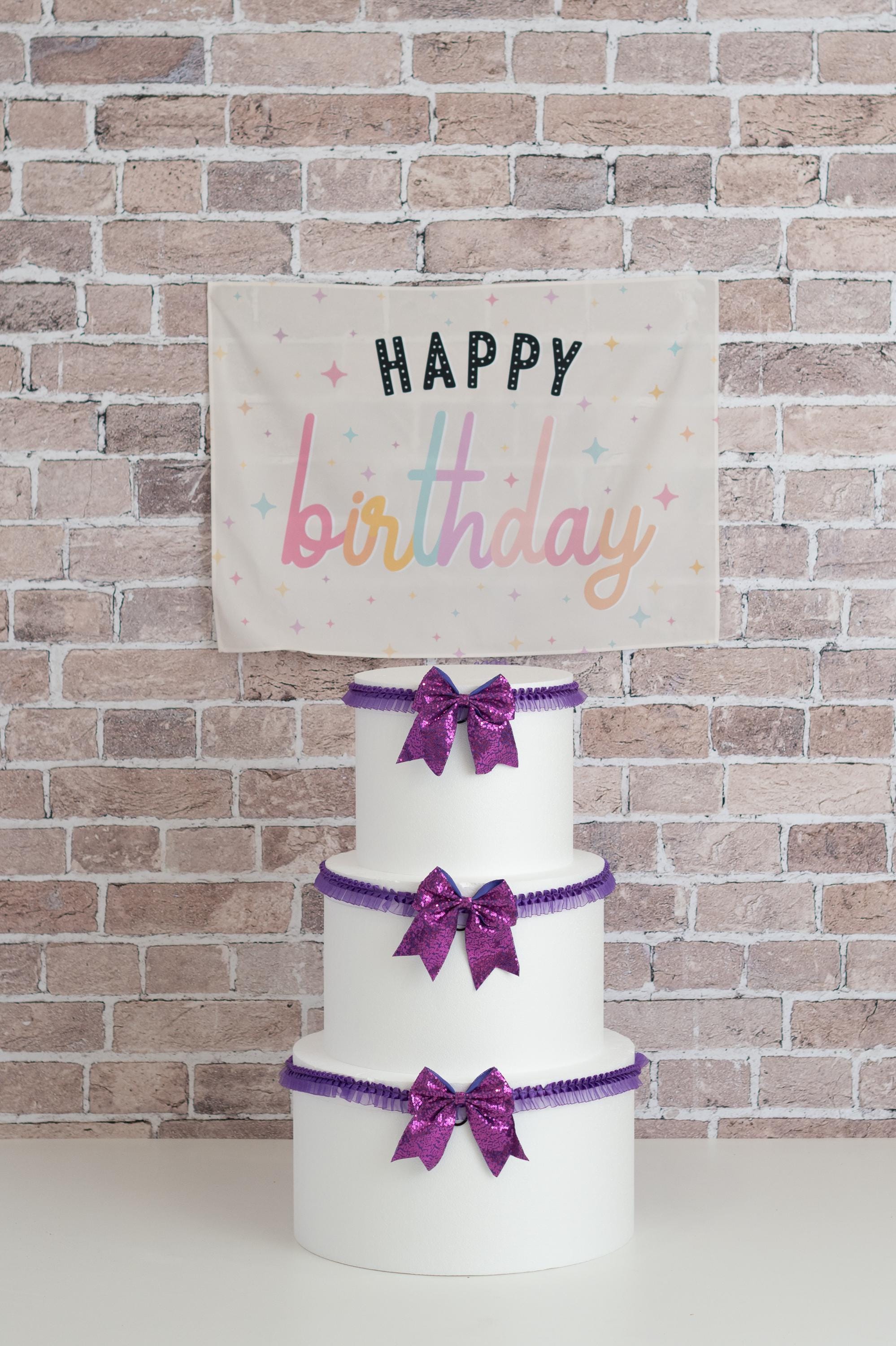 Fabric Tapestry Banner, Happy Birthday, Kids Wall Art Room Decor, Children's Wall Art