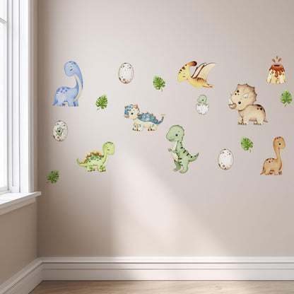 Dinosaur Nursery Wall Decals, Baby Boy Dinos, Kids Room Wall Art