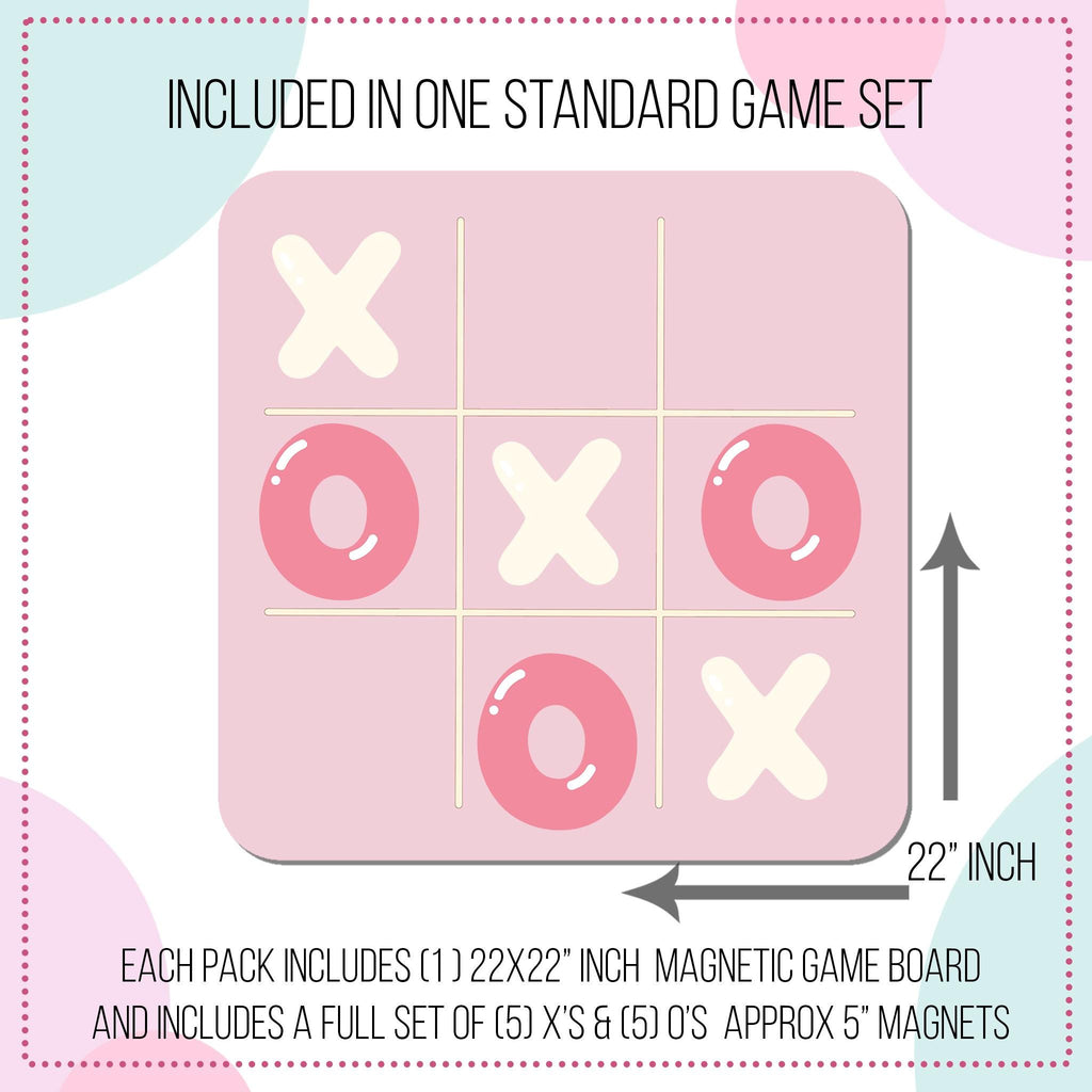 Magnet Magic Pink Tic Tac Toe Board - Magnetic Board Game for Kids