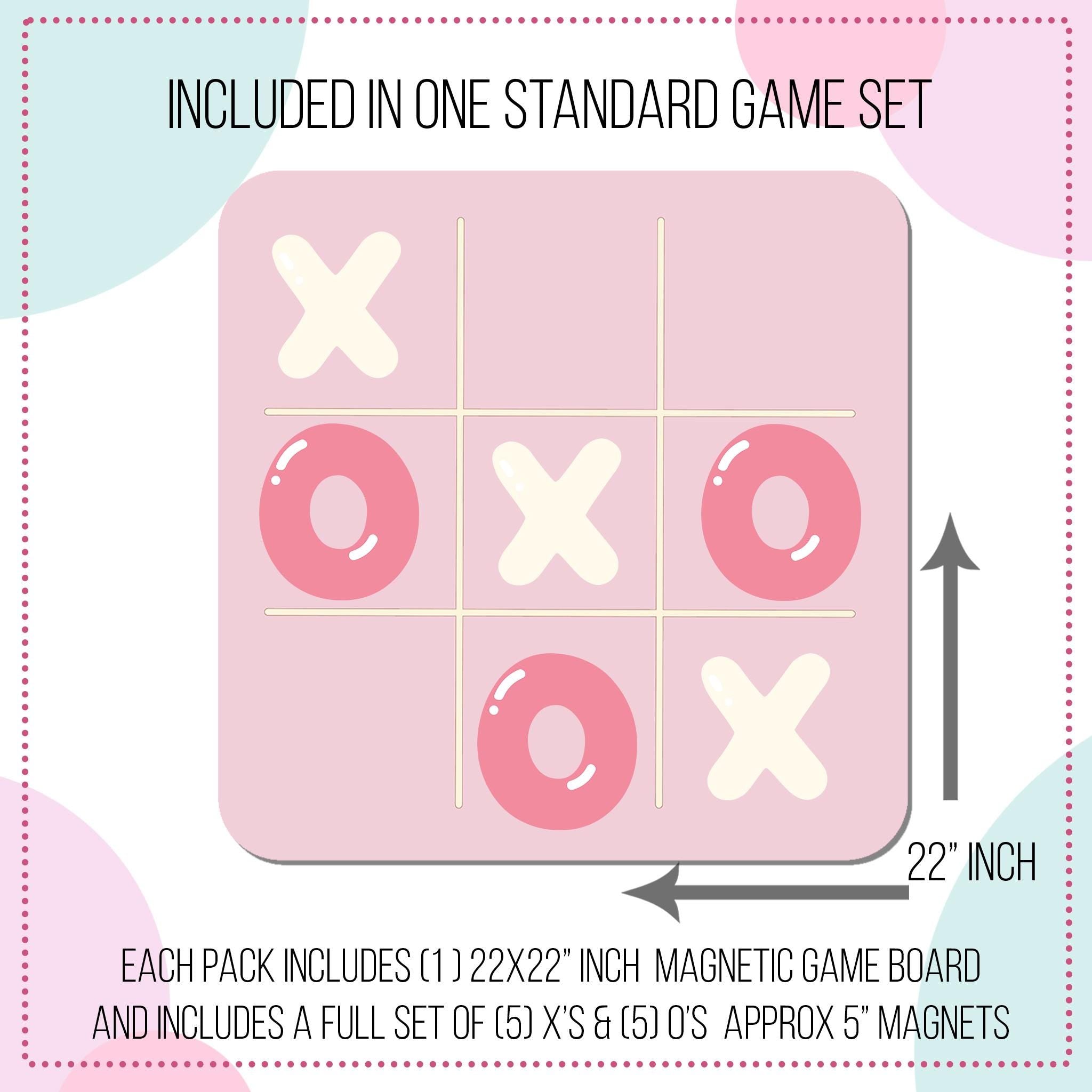 Magnet Magic Pink Tic Tac Toe Board - Magnetic Board Game for Kids