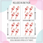 Cute Christmas Candy Cane Wall Decals