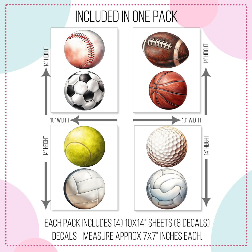 Sports Balls Wall Decals