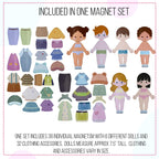 Magnetic Dress Up Dolls - For Magnet Magic Wall & More