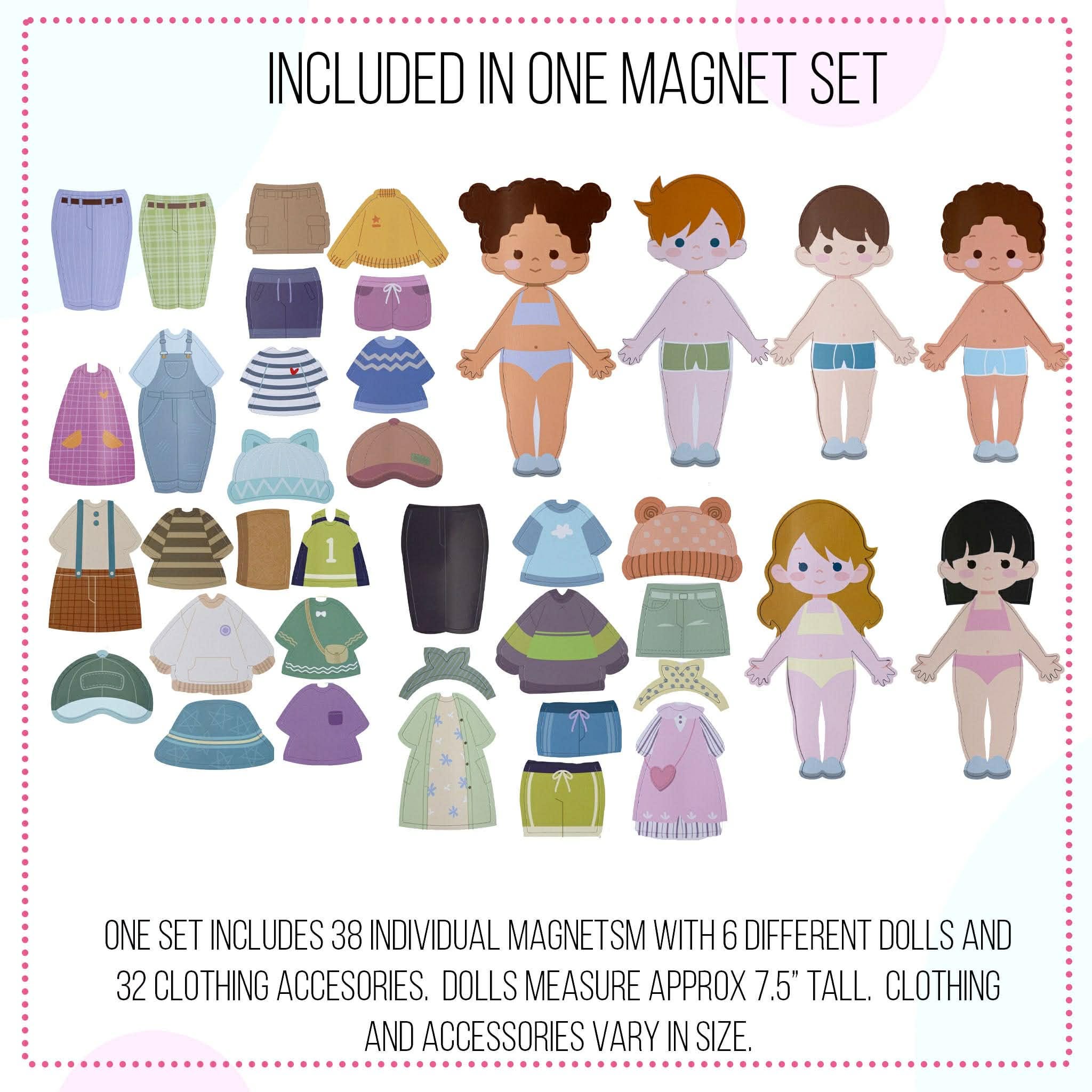 Magnetic Dress Up Dolls - For Magnet Magic Wall & More