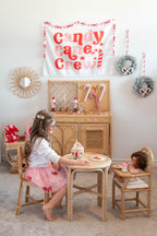 Christmas Banner, Candy Cane Crew, Kids Fabric Tapestry