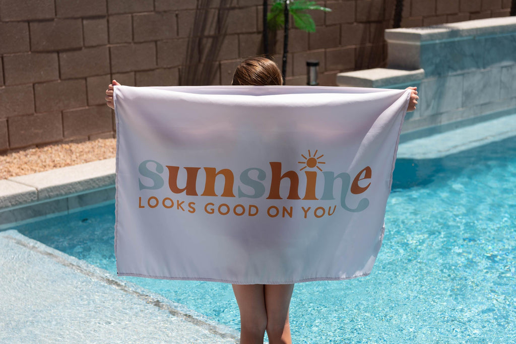 Fabric Tapestry Banner, Sunshine Looks Good On You, Kids Wall Art Room Decor