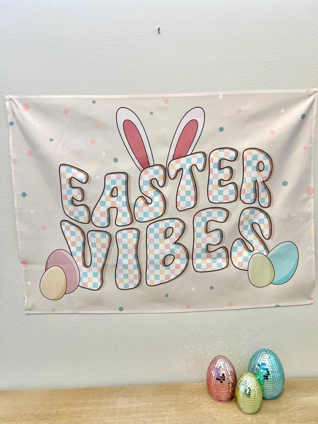Fabric Tapestry Banner, Easter Vibes, Kids Wall Art Room Decor, Children's Wall Art