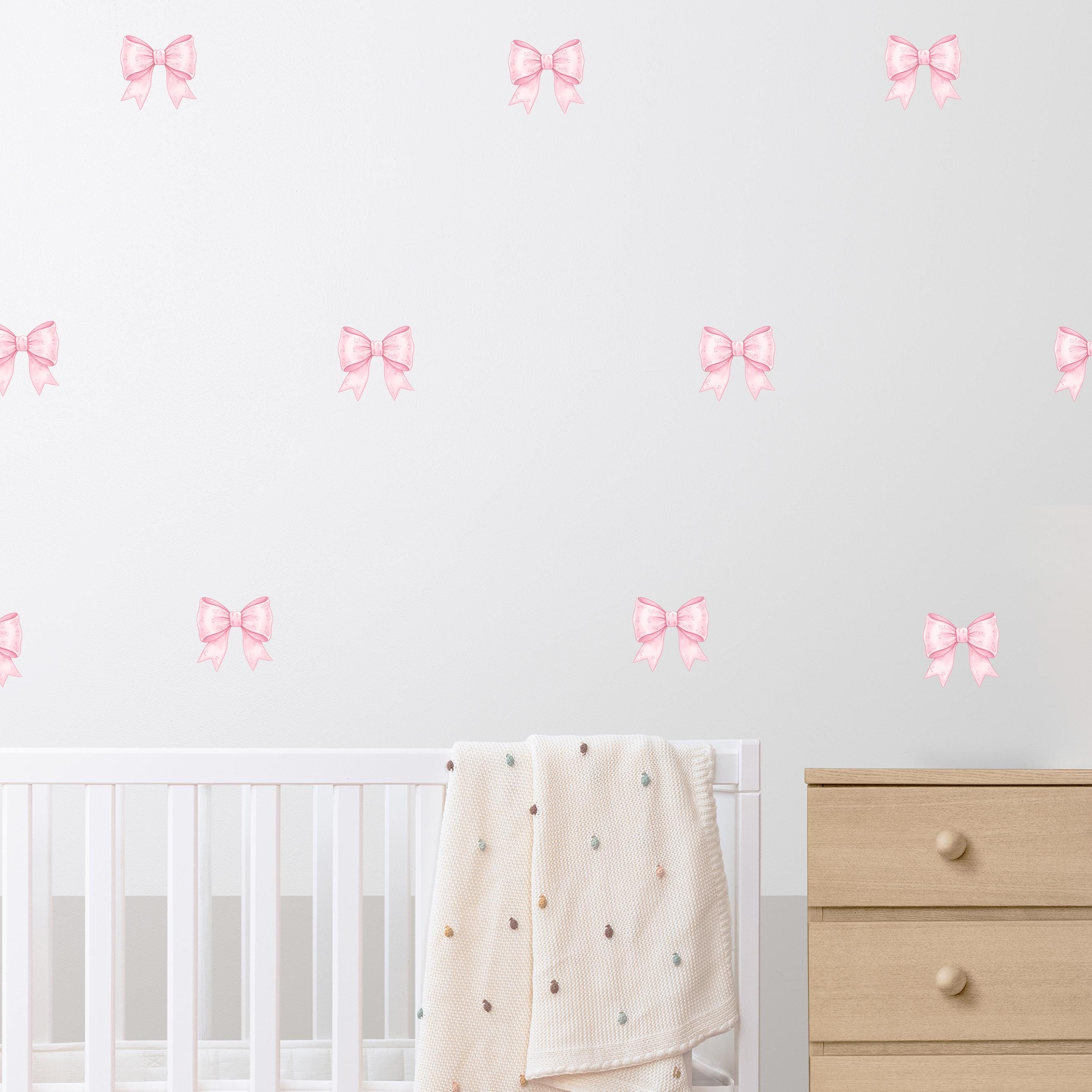 Cute Pink Bow Wall Decals