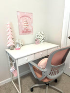 Im Dreaming of  Pink Christmas, Kids Fabric Tapestry