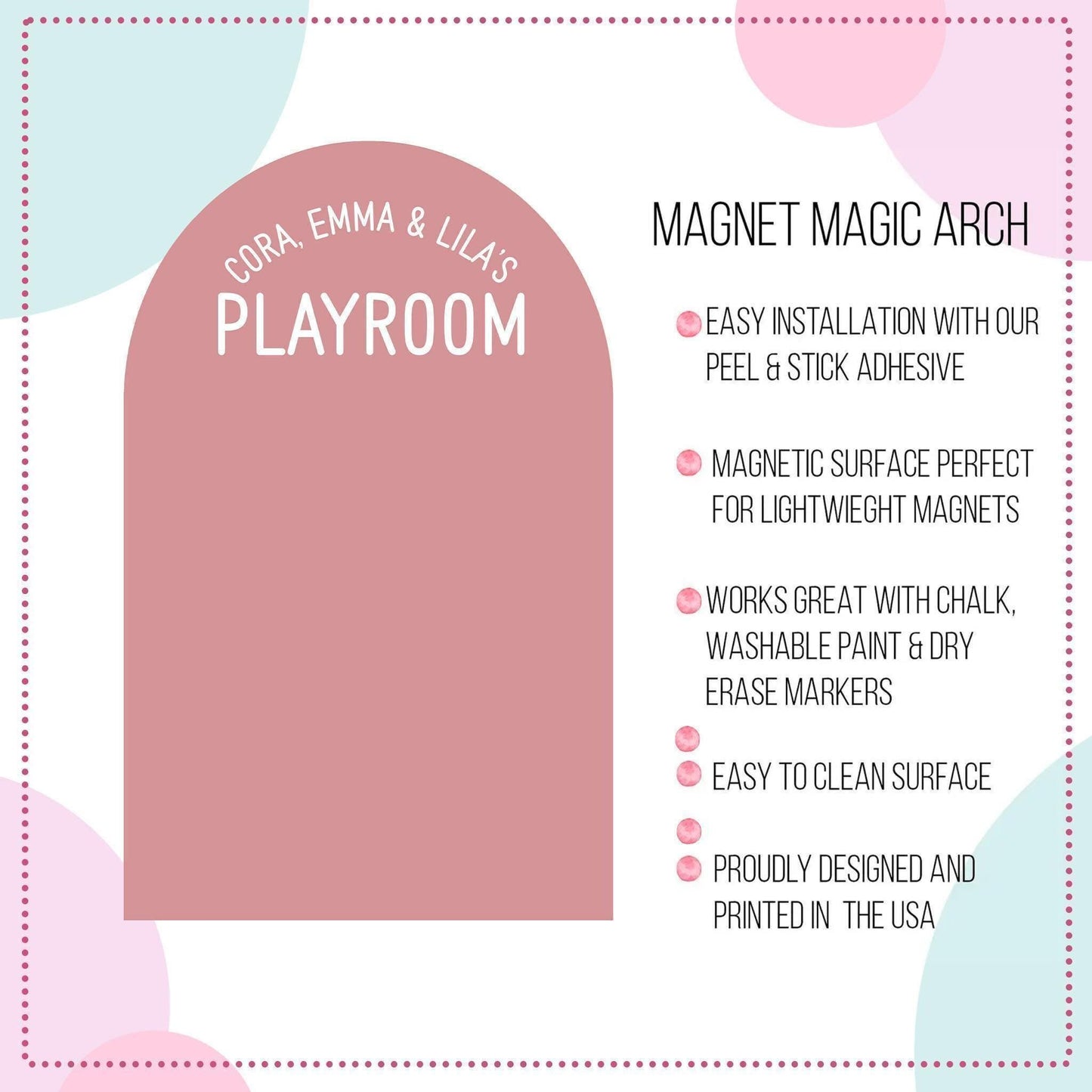 Personalized Playroom Magnet Magic Arch