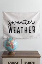 Fabric Tapestry Banner, Sweater Weather, Kids Wall Art Room Decor