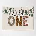 Fabric Tapestry Banner, Wild ONE, Kids Wall Art Room Decor, Children's Wall Art