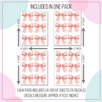 Lucy Pink Bows Wall Decals