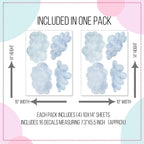 Watercolor Clouds Wall Decals