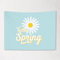 Fabric Tapestry Banner, Hello Spring, Kids Wall Art Room Decor, Children's Wall Art