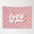 Fabric Tapestry Banner, Retro Love, Kids Wall Art Room Decor, Children's Wall Art