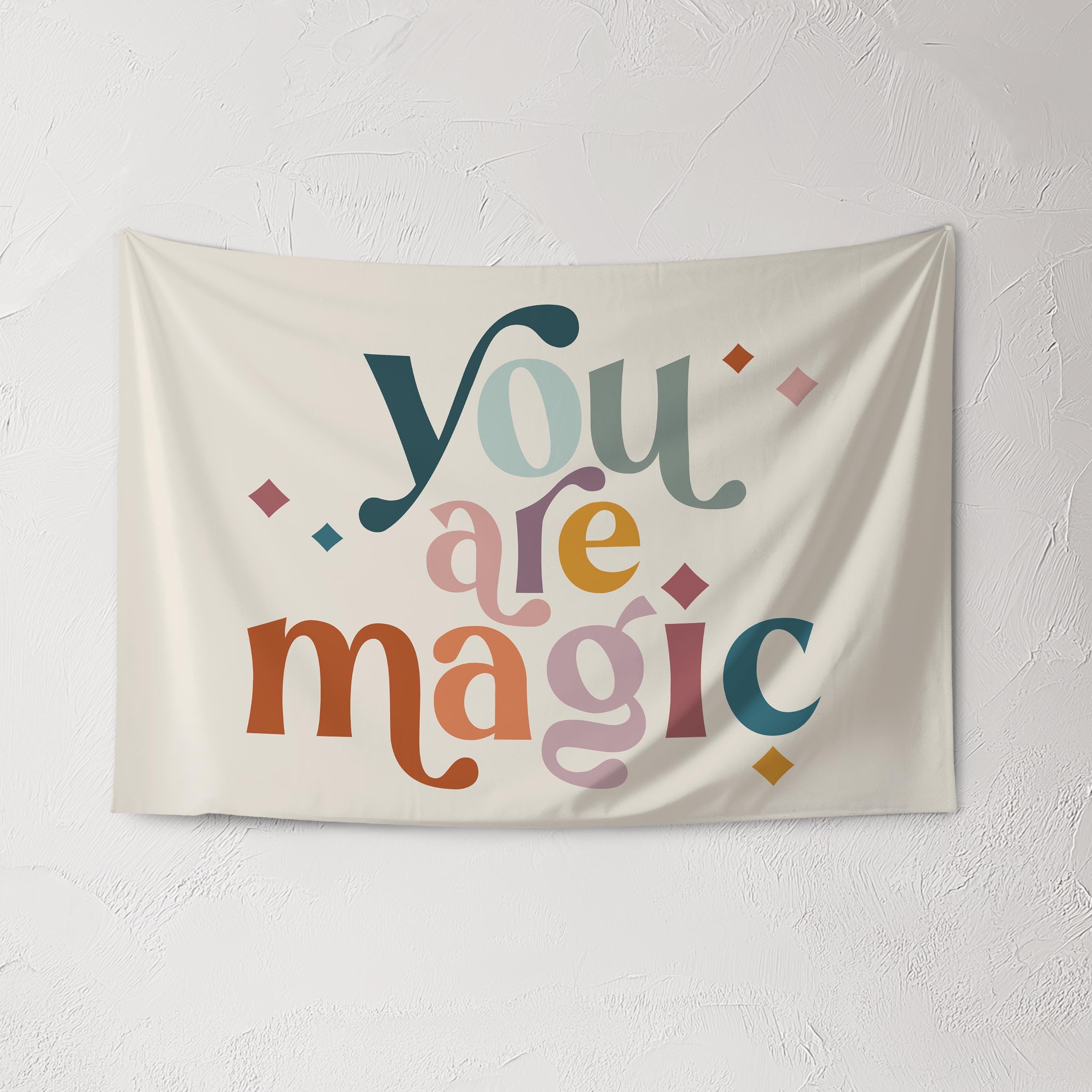 Fabric Tapestry Banner, You Are Magic , Kids Wall Art Room Decor, Children's Wall Art