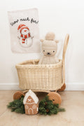 Christmas Banner Snow Much Fun, Kids Fabric Tapestry, Wall art Room Decor