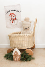 Christmas Banner Snow Much Fun, Kids Fabric Tapestry, Wall art Room Decor