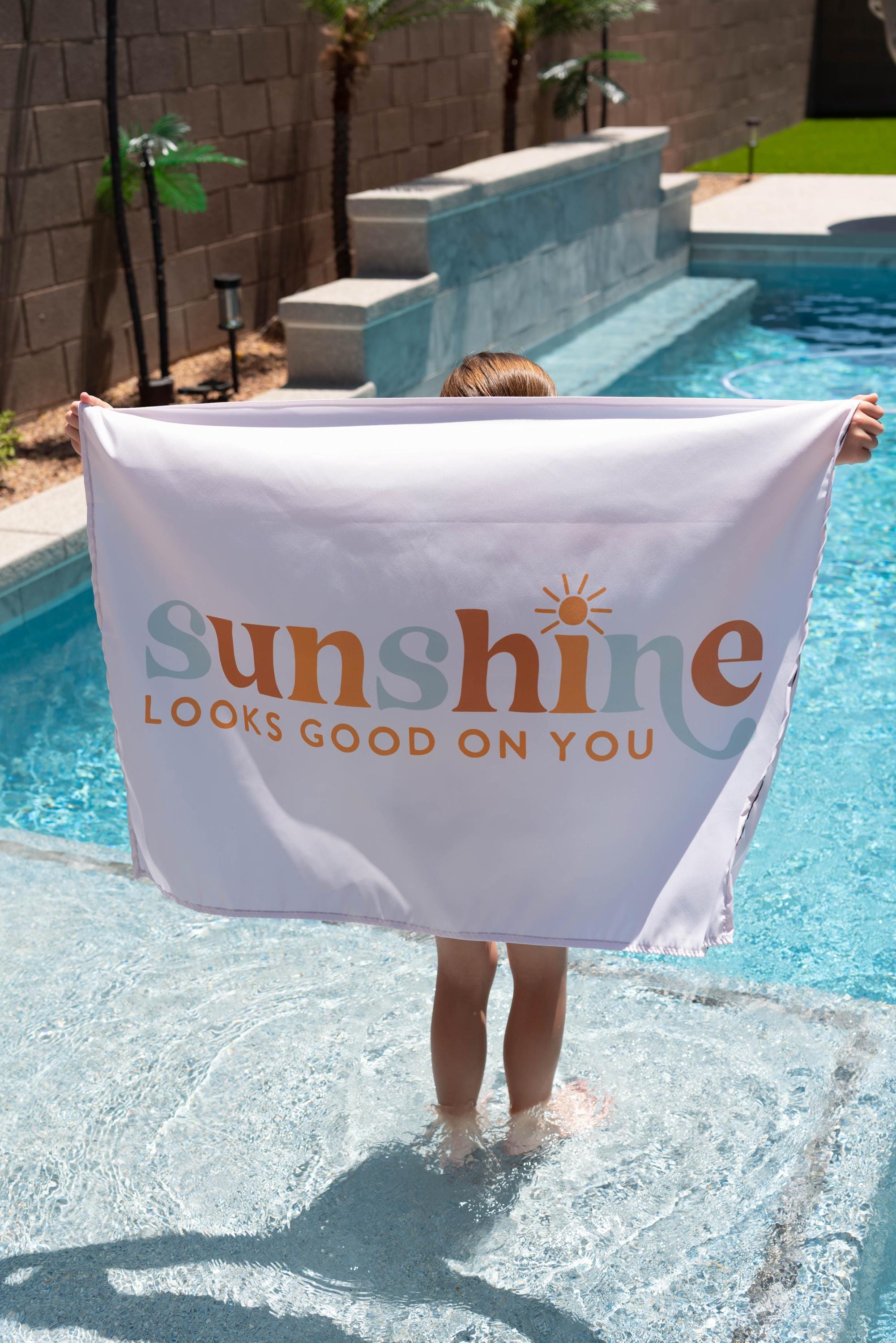 Fabric Tapestry Banner, Sunshine Looks Good On You, Kids Wall Art Room Decor