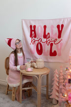 Holly Jolly Babe, Kids Fabric Tapestry
