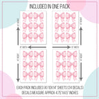 Cute Pink Bow Wall Decals