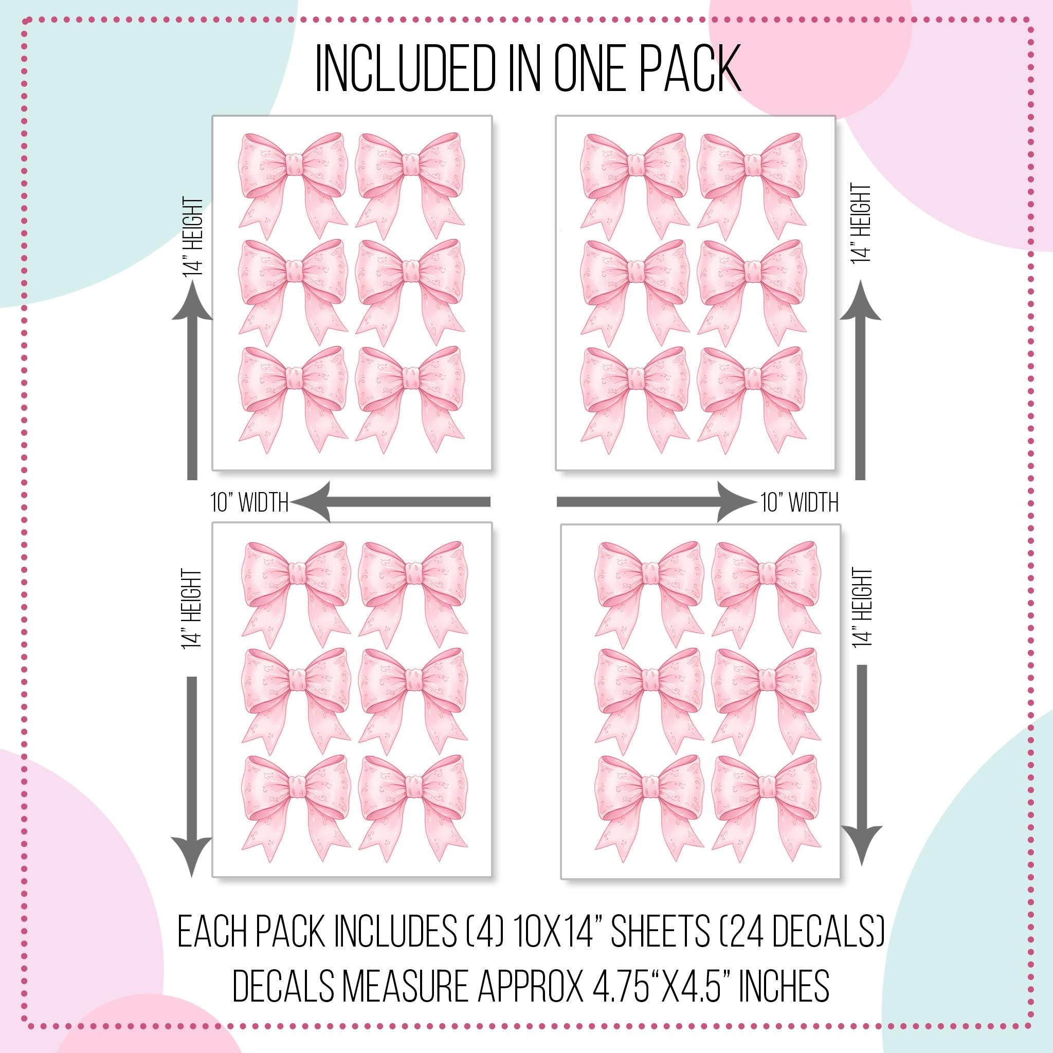 Cute Pink Bow Wall Decals