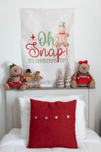 Christmas Banner Oh Snap, Kids Fabric Tapestry, Wall art Room Decor