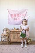 Fabric Tapestry Banner, Bunny Babe, Kids Wall Art Room Decor, Children's Wall Art