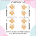Watercolor Sunshine Wall Decals