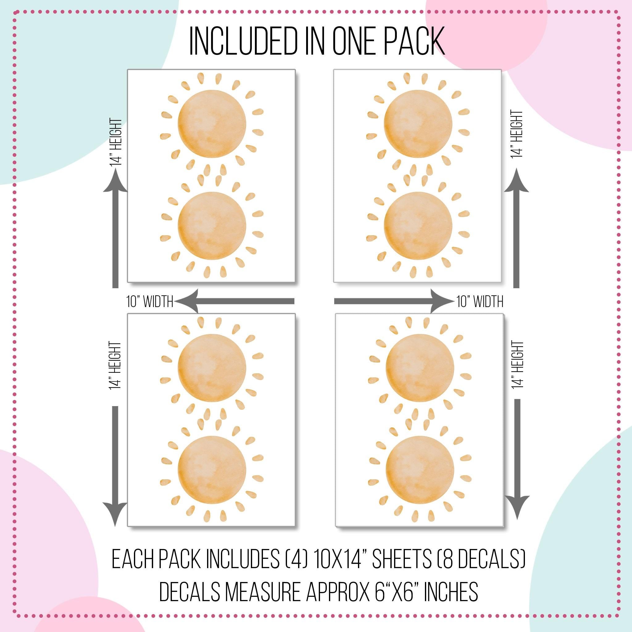 Watercolor Sunshine Wall Decals