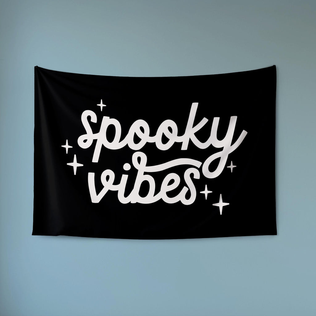 Halloween Banner, Spooky Vibes, Halloween Decor, Halloween Wall Art