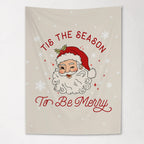 Christmas Banner, Tis the Season to be Merry, Kids Fabric Tapestry