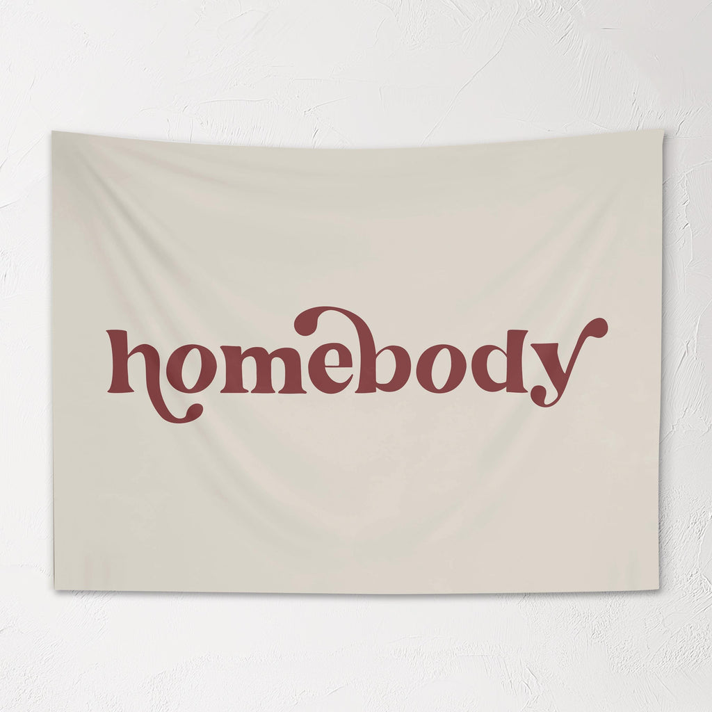 Fabric Tapestry Banner, Homebody , Kids Wall Art Room Decor, Childrens Wall Art