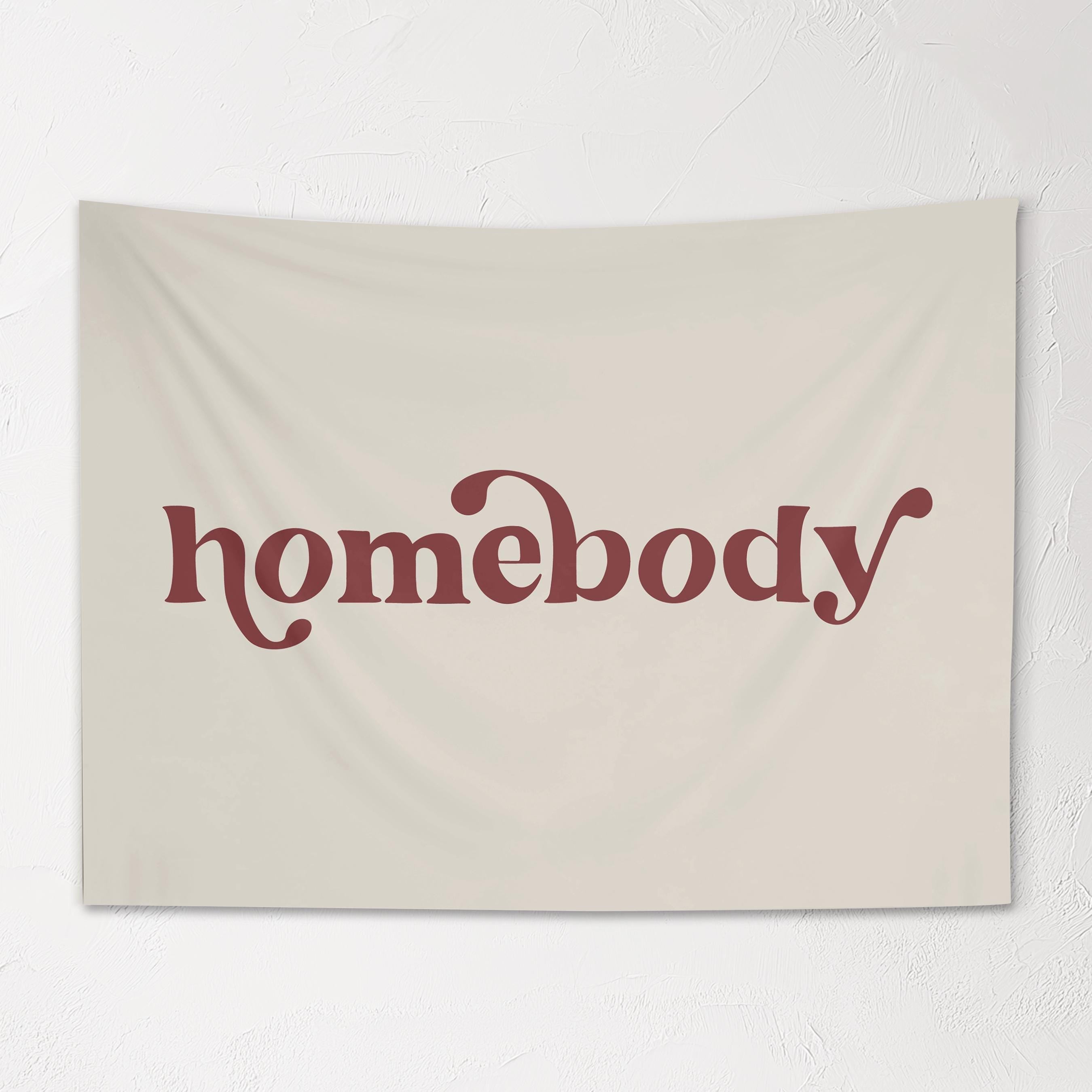 Fabric Tapestry Banner, Homebody , Kids Wall Art Room Decor, Childrens Wall Art