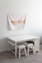 Fabric Tapestry Banner, Sunshine Looks Good On You, Kids Wall Art Room Decor