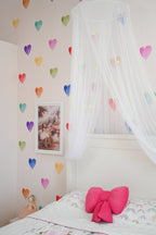 Watercolor Hearts Wall Decals