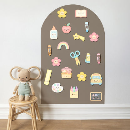 Pastel School Magnet Set - ABC Letters Back To School Decorative Magnets, Magnets for Magnet Magic Arch, Play wall, Educational Learning