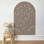 Pink Bubble Letters Alphabet Magnet Set - ABC Letters For Magnet Magic Wall & More