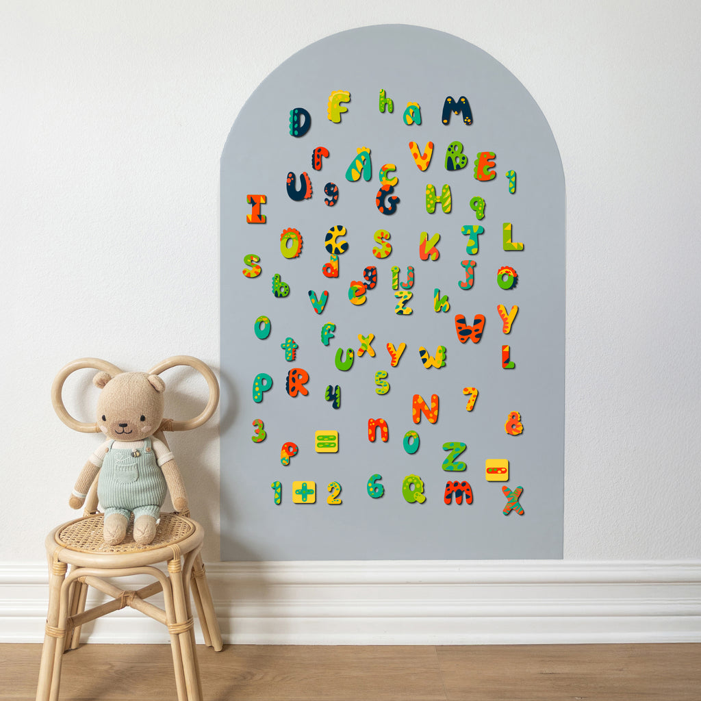 Dinosaur Letters & Numbers Magnet Set - For Magnet Magic Wall & More