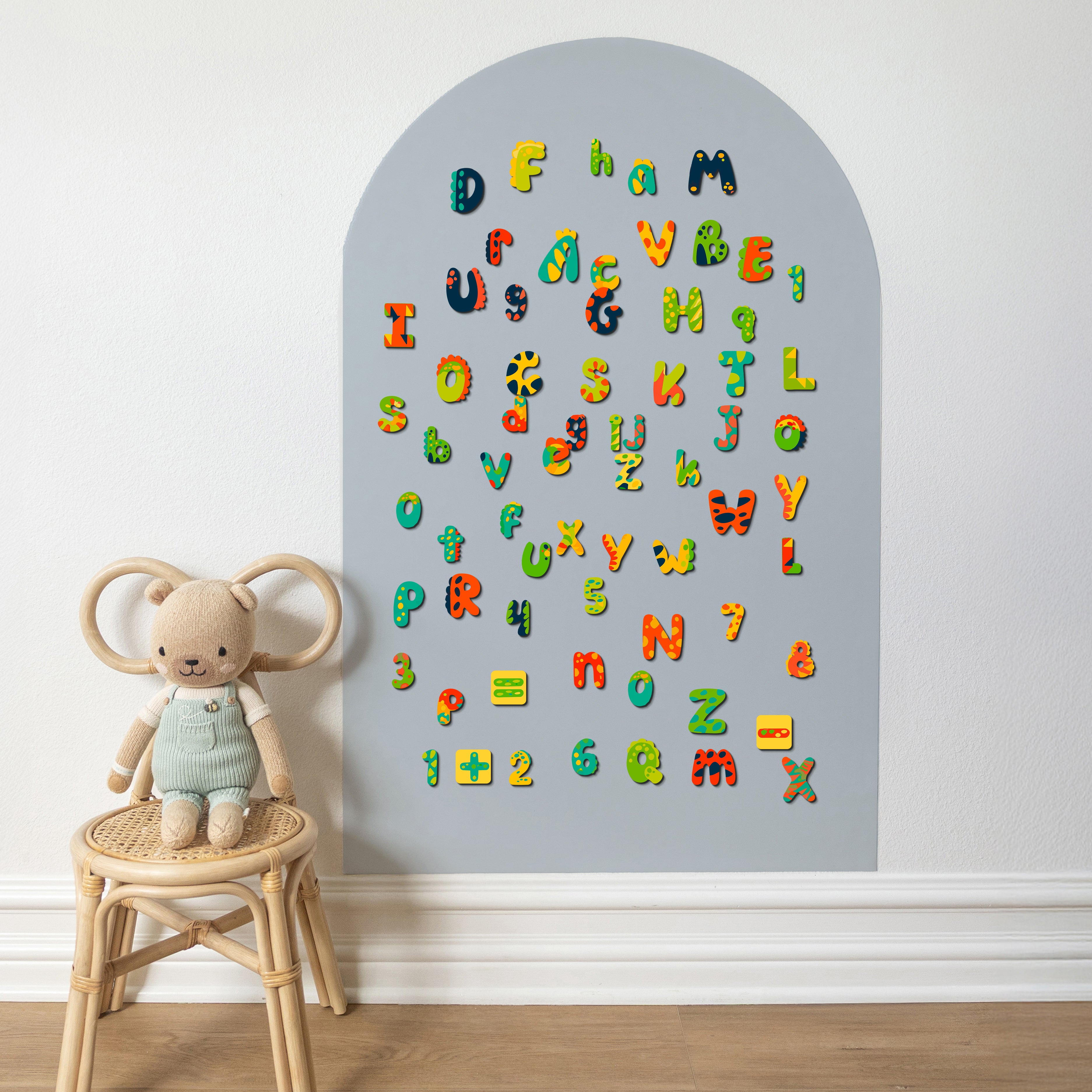 Dinosaur Letters & Numbers Magnet Set - For Magnet Magic Wall & More