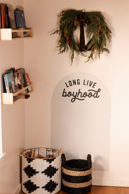 RTS Mini Magnet Magic Arch - Long Live Boyhood - Cream & Army Green Available - Magnetic Wall Decal for Kids