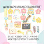 Pastel School Magnet Set - Back To School Magnets For Magnet Magic Wall & More