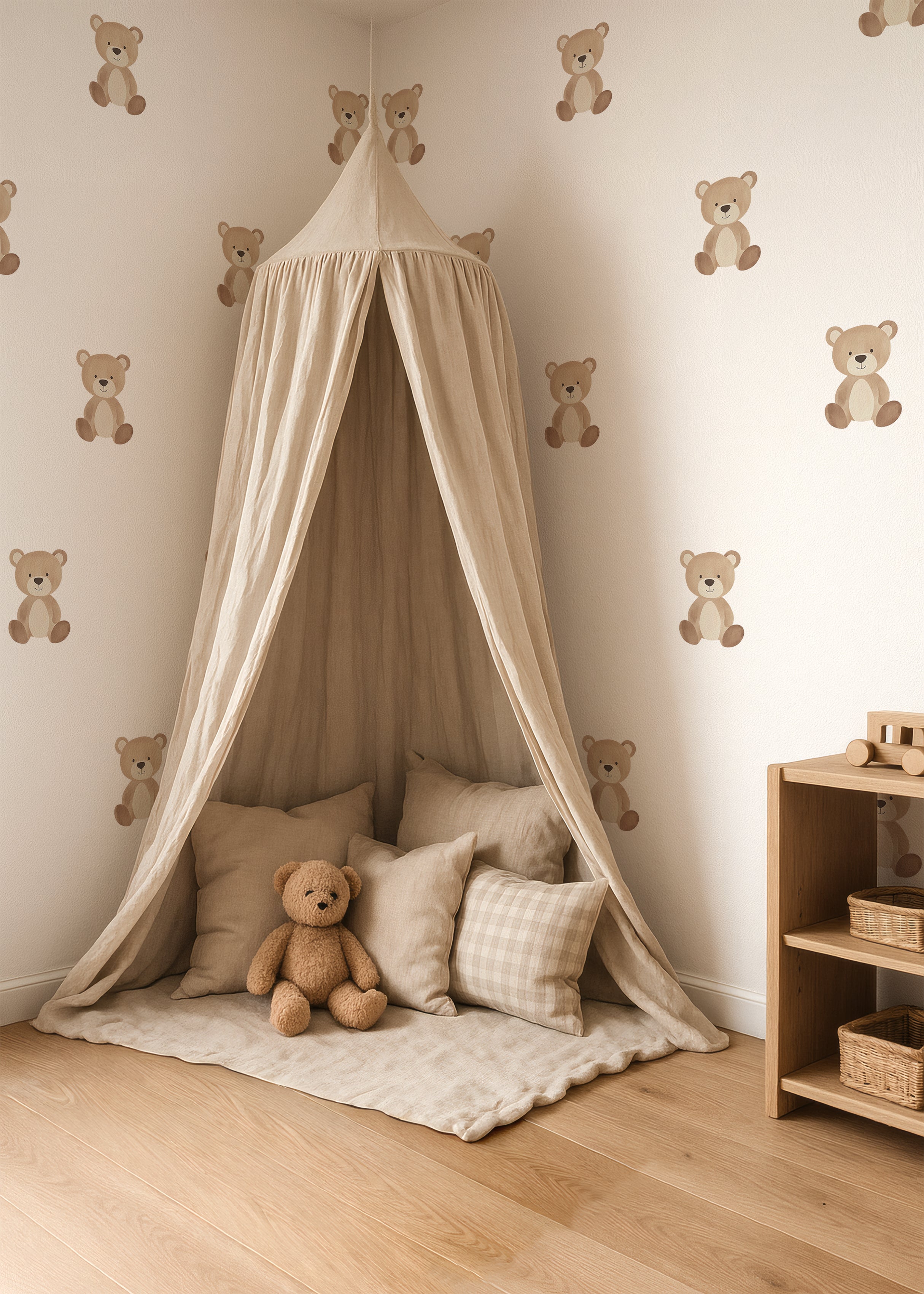 Beige Bear Wall Decals