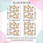 Beige Bear Wall Decals