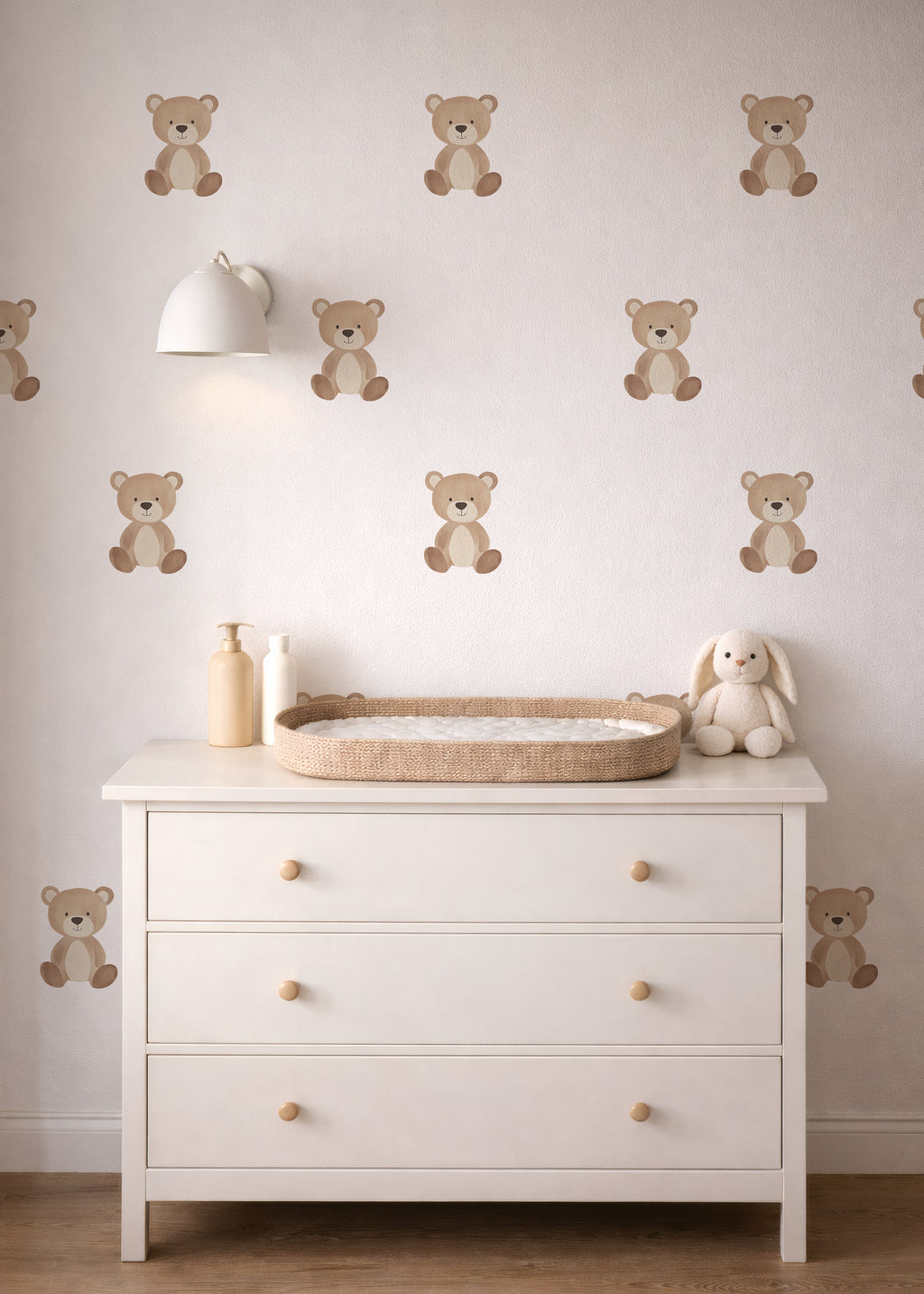 Beige Bear Wall Decals