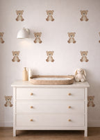 Beige Bear Wall Decals