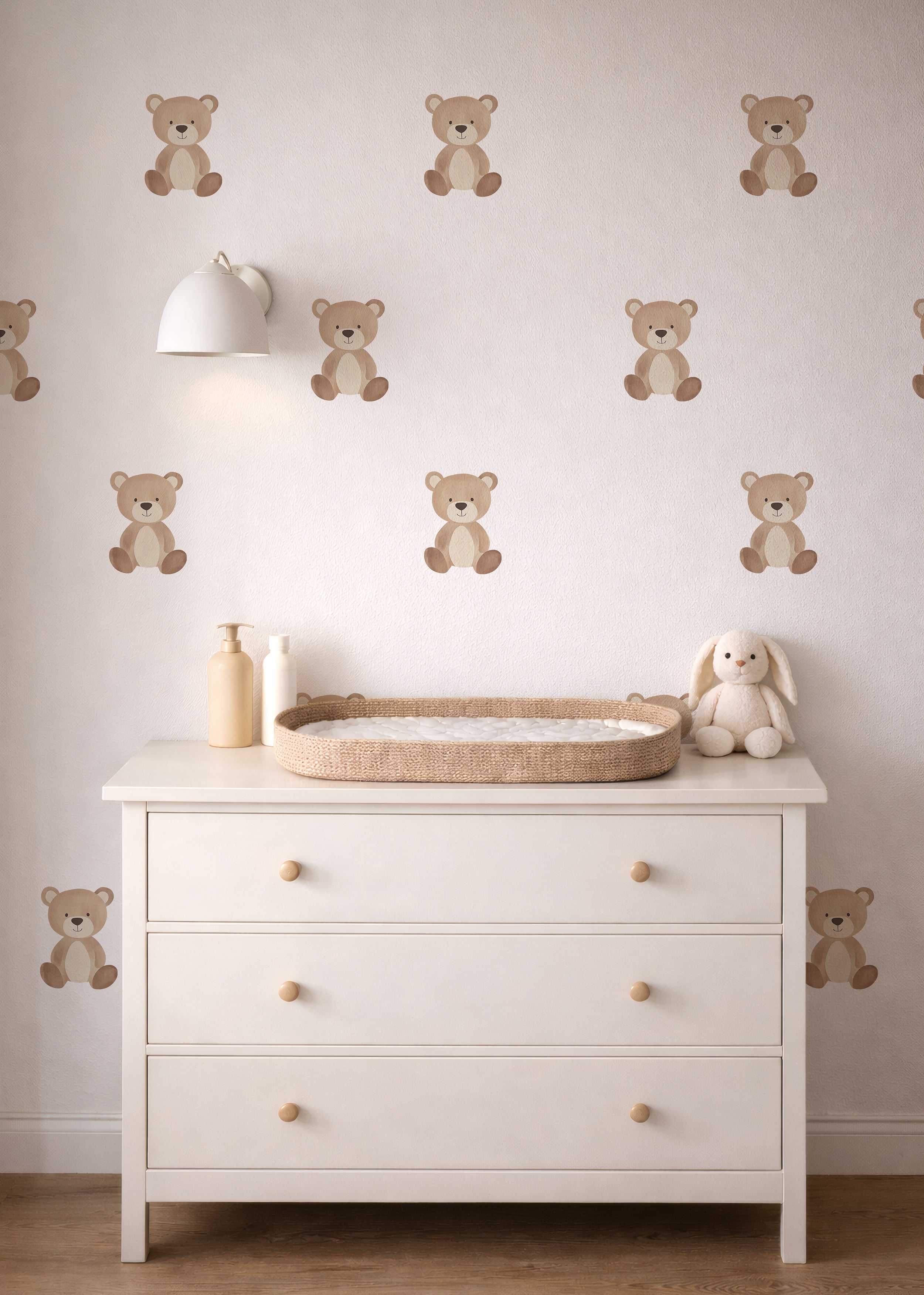 Beige Bear Wall Decals