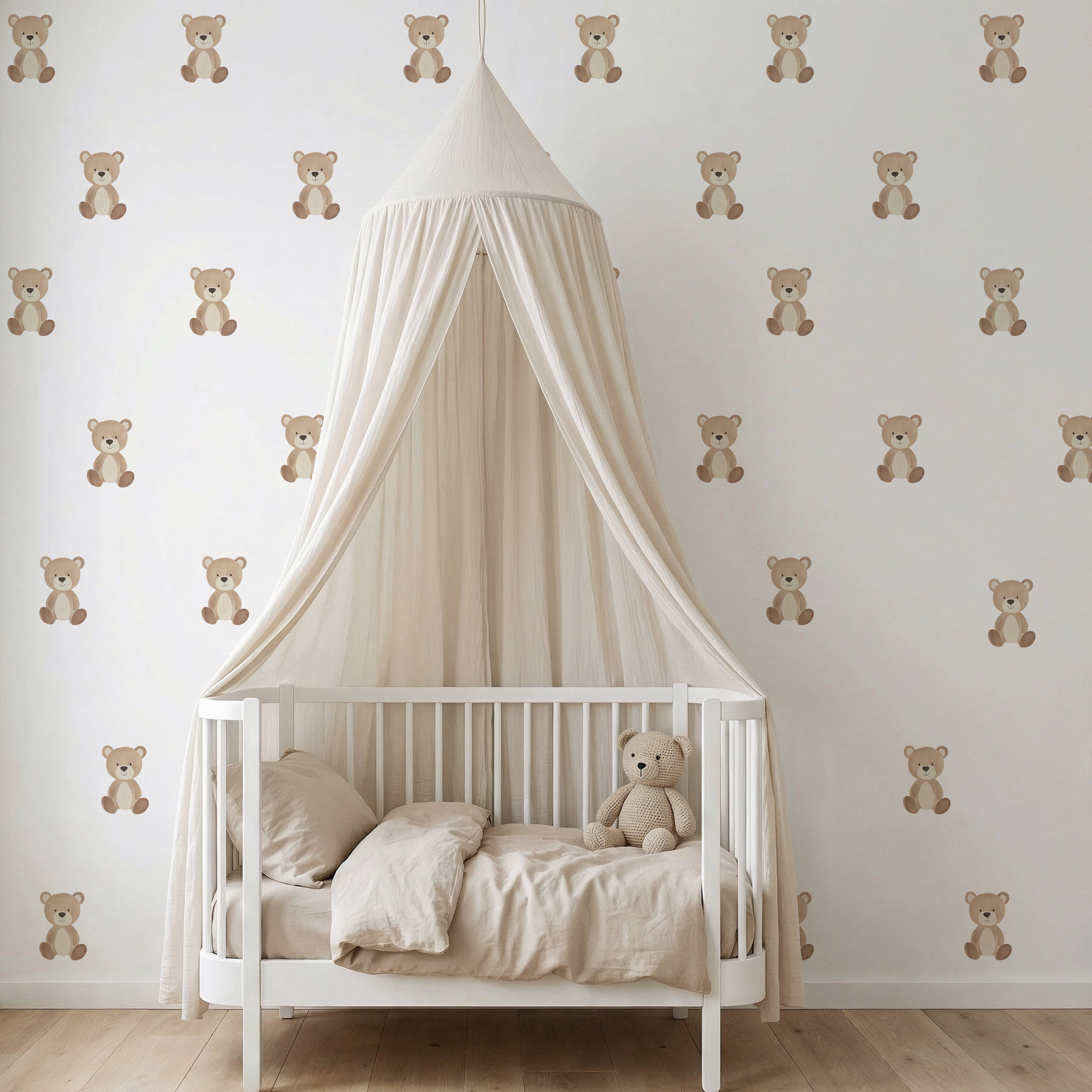 Beige Bear Wall Decals